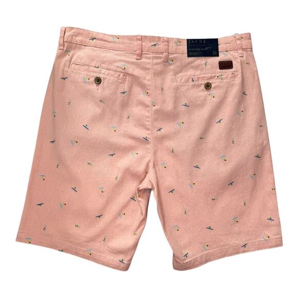 NEW JACHS NY Men's Bleecker Chino Shorts Size 34 Pink‎ Casual Summer Solid NWT - Picture 2 of 4